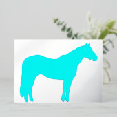馬をモチーフにしたホリデーカード 箔シーズンカード (立ち正面)