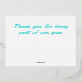 馬をモチーフにしたホリデーカード 箔シーズンカード (裏面)