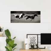 馬を三頭駆け ポスター (ホームオフィス)