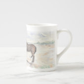 馬を乗せたビーチ ボーンチャイナマグカップ (右)