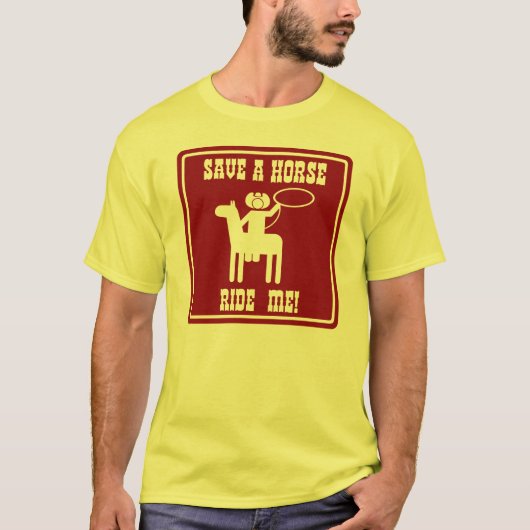 馬を乗ります私に救って下さい Tシャツ (正面)