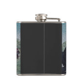 馬を乗り継ぐ歴史的な中世の騎士たち フラスク (裏面)