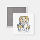 馬を先に、車を後に マグネット (正面/裏面)