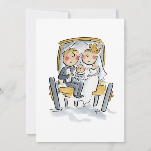 馬を先に、車を後に 招待状 (正面)