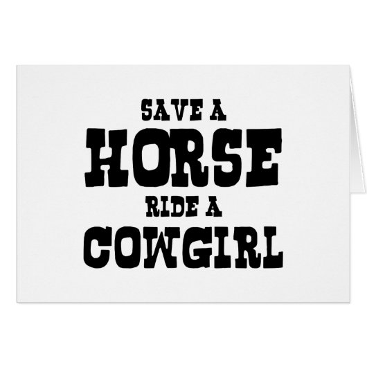 馬を女性のカーボーイに乗せる (正面横)