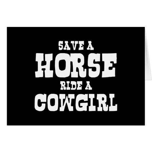 馬を女性のカーボーイに乗せる (正面横)