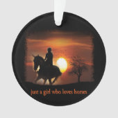 馬を愛しているだけの女の子 オーナメント (正面)