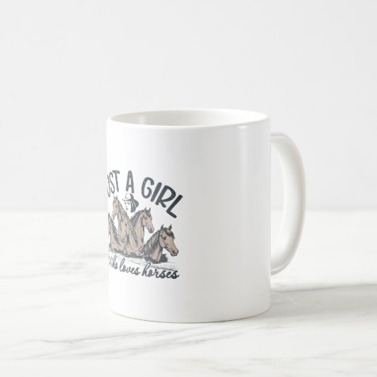 馬を愛しているだけの女の子 コーヒーマグカップ (正面右)