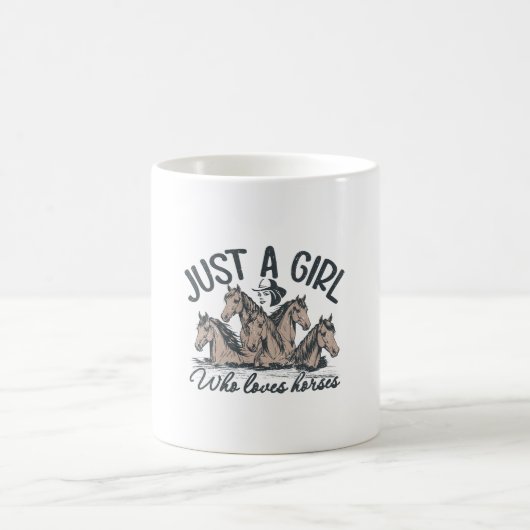 馬を愛しているだけの女の子 コーヒーマグカップ (中央)