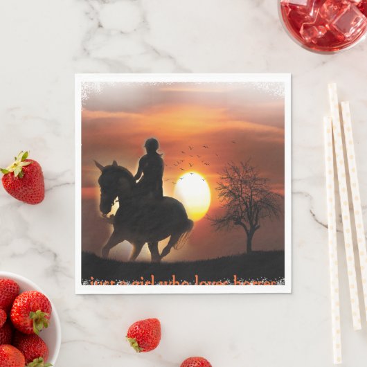 馬を愛しているだけの女の子 スタンダードランチョンナプキン (インサイチュ)