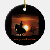 馬を愛しているだけの女の子 セラミックオーナメント (正面)