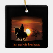 馬を愛しているだけの女の子 セラミックオーナメント (正面)