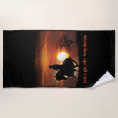 馬を愛しているだけの女の子 ビーチタオル (正面)