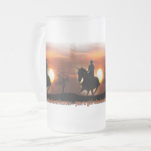 馬を愛しているだけの女の子 フロストグラスビールジョッキ (正面左)