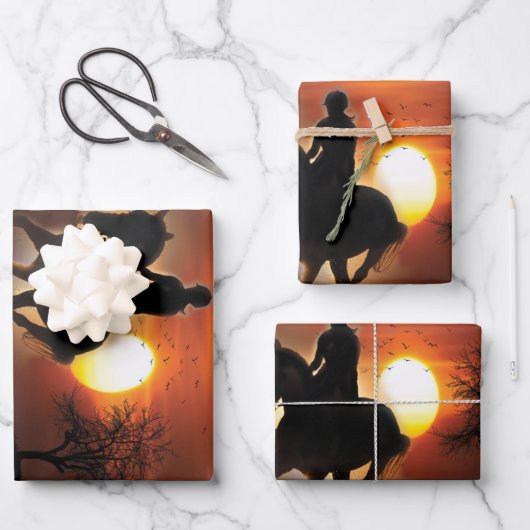 馬を愛しているだけの女の子 ラッピングペーパーシート (正面)