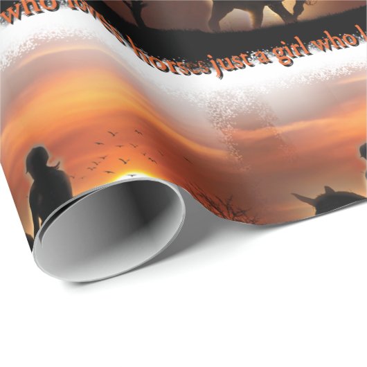 馬を愛しているだけの女の子 ラッピングペーパー (ロールコーナー)