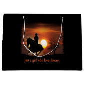 馬を愛しているだけの女の子 ラージペーパーバッグ (正面)