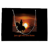 馬を愛しているだけの女の子 ラージペーパーバッグ (裏面)