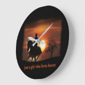 馬を愛しているだけの女の子 ラージ壁時計 (傾斜)