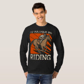馬を愛して馬を飛び跳ウマ科のねるより好きだ Tシャツ (正面フル)