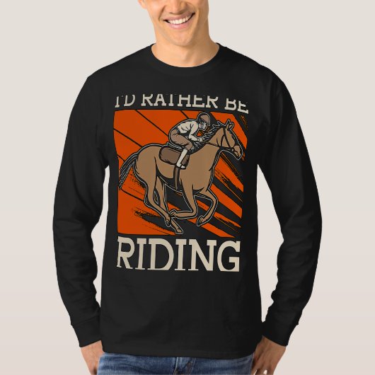馬を愛して馬を飛び跳ウマ科のねるより好きだ Tシャツ (正面)