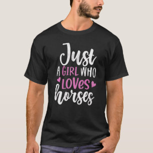 馬を愛するただの女の子 騎手 馬 カウガール E Tシャツ