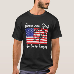 馬を愛するアメリカ人女性騎手 1 Tシャツ