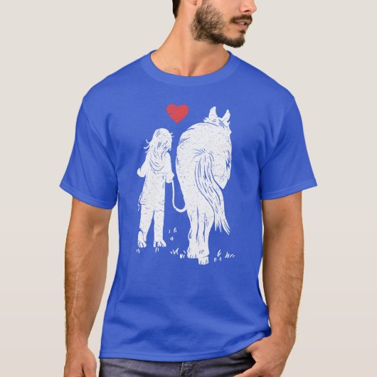 馬を愛するポニーガール Tシャツ (正面)