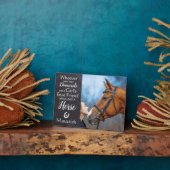 馬を愛する人のための最高の記念品 馬の思い出の写真 フォトプラーク (側面)