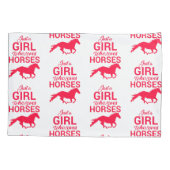 馬を愛する女の子だけでリバーシブル 枕カバー (裏面)