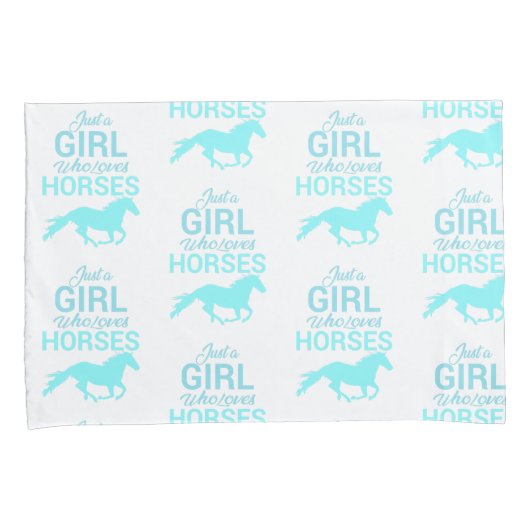 馬を愛する女の子だけでリバーシブル 枕カバー (正面右)