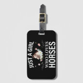 馬を愛する女の子だけのフローラ ラゲッジタグ (正面縦)