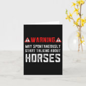 馬を愛する女の子だけの馬贈り物 カード (黄色い花)