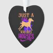 「馬を愛する女の子だけ」ハートオーナメント オーナメント (正面)