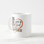 馬を愛する女の子ハート馬 コーヒーマグカップ (正面左)