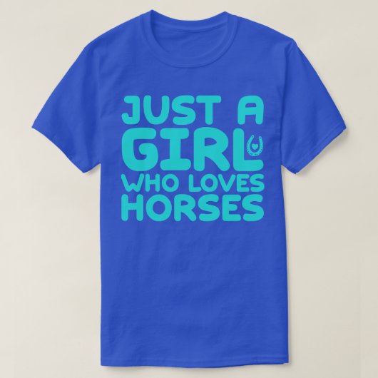 馬を愛する女の子1 Tシャツ (デザイン正面)