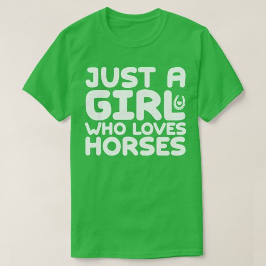 馬を愛する女の子2 Tシャツ (デザイン正面)