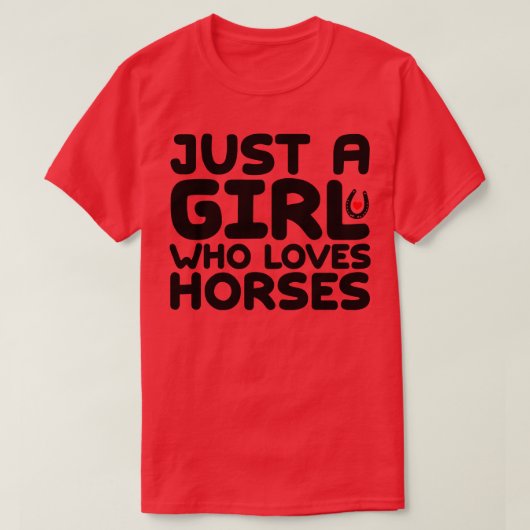 馬を愛する女の子3 Tシャツ (デザイン正面)