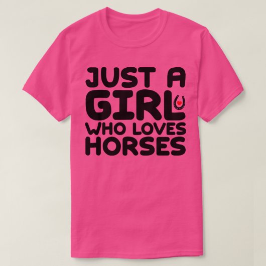 馬を愛する女の子3 Tシャツ (デザイン正面)
