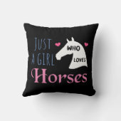 馬を愛する女の子 クッション (裏面)