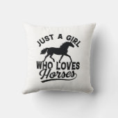 馬を愛する女の子 クッション (裏面)