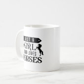 馬を愛する女の子 コーヒーマグカップ (正面左)