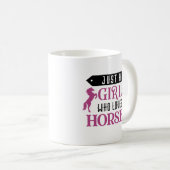 馬を愛する女の子 コーヒーマグカップ (正面右)