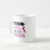 馬を愛する女の子 コーヒーマグカップ (正面左)