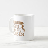 馬を愛する女の子 コーヒーマグカップ (正面左)