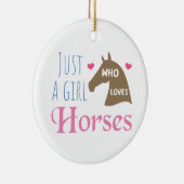 馬を愛する女の子 セラミックオーナメント (右)