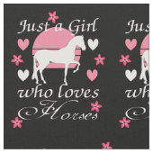 馬を愛する女の子 ファブリック (クローズアップ)