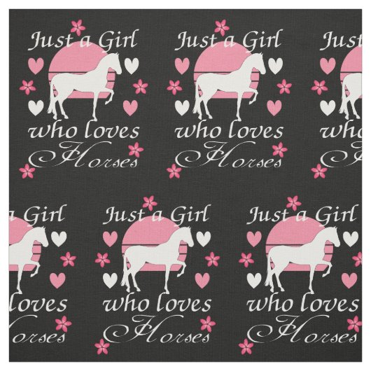 馬を愛する女の子 ファブリック (見本)