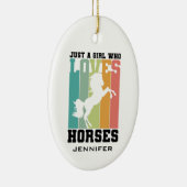 馬を愛する女の子 |ホースガールカスタム セラミックオーナメント (右)
