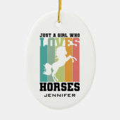 馬を愛する女の子 |ホースガールカスタム セラミックオーナメント (正面)